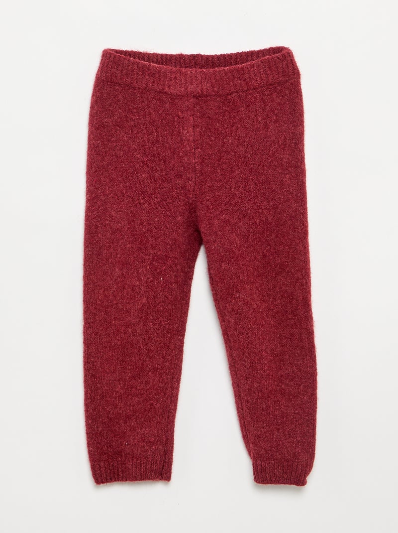 Ensemble sweat + legging en tricot - 2 pièces Rouge - Kiabi