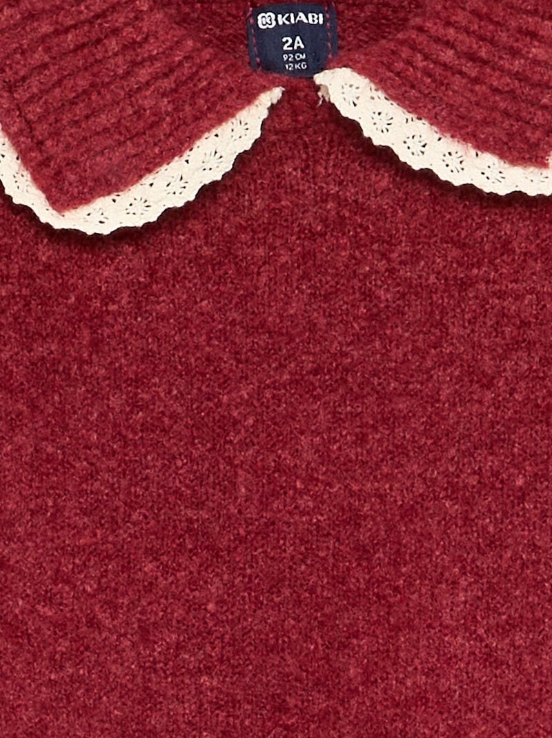 Ensemble sweat + legging en tricot - 2 pièces Rouge - Kiabi
