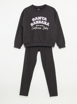 Ensemble sweat + legging imprimé - 2 pièces