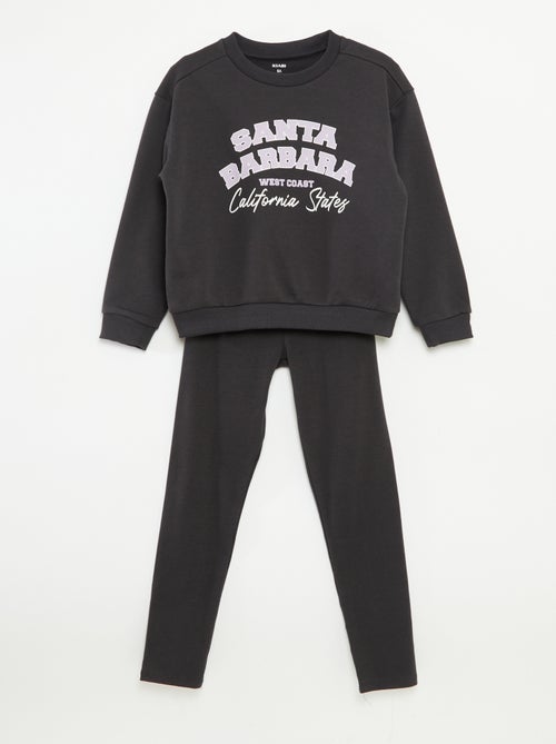 Ensemble sweat + legging imprimé - 2 pièces - Kiabi