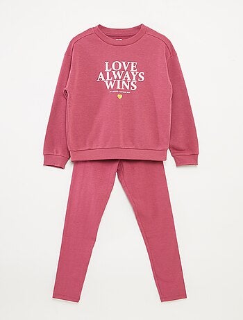 Ensemble sweat + legging imprimé - 2 pièces