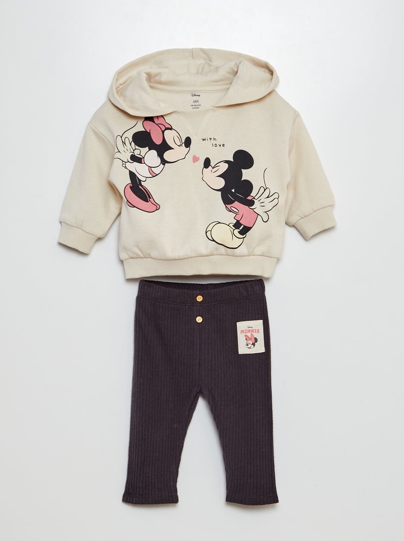 Ensemble sweat + legging 'Minnie & Mickey' - 2 pièces Blanc - Kiabi