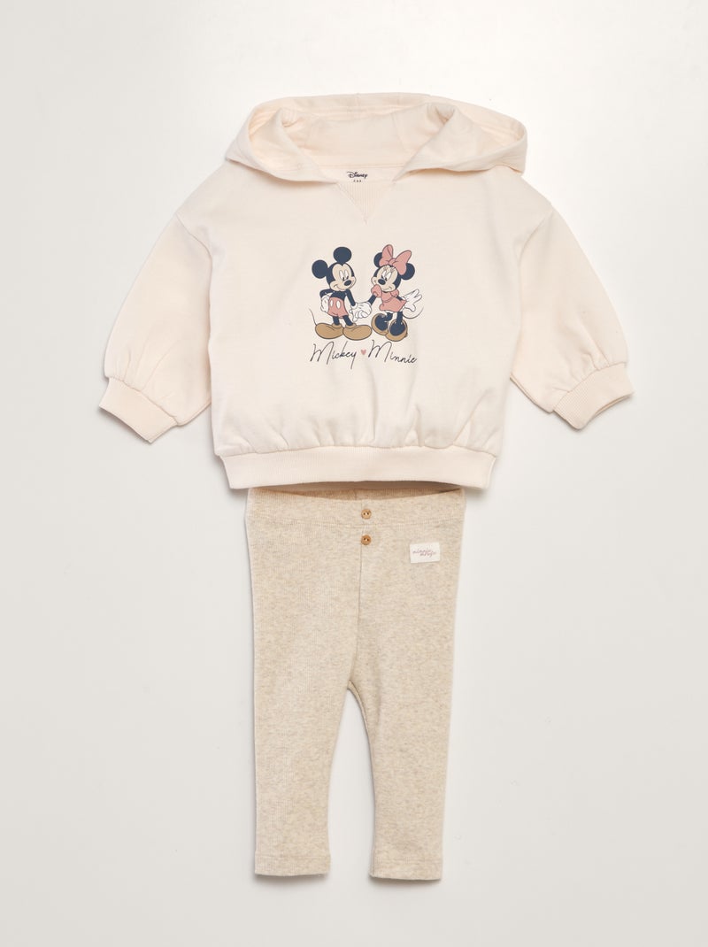 Ensemble sweat + legging 'Minnie' Rose/beige - Kiabi