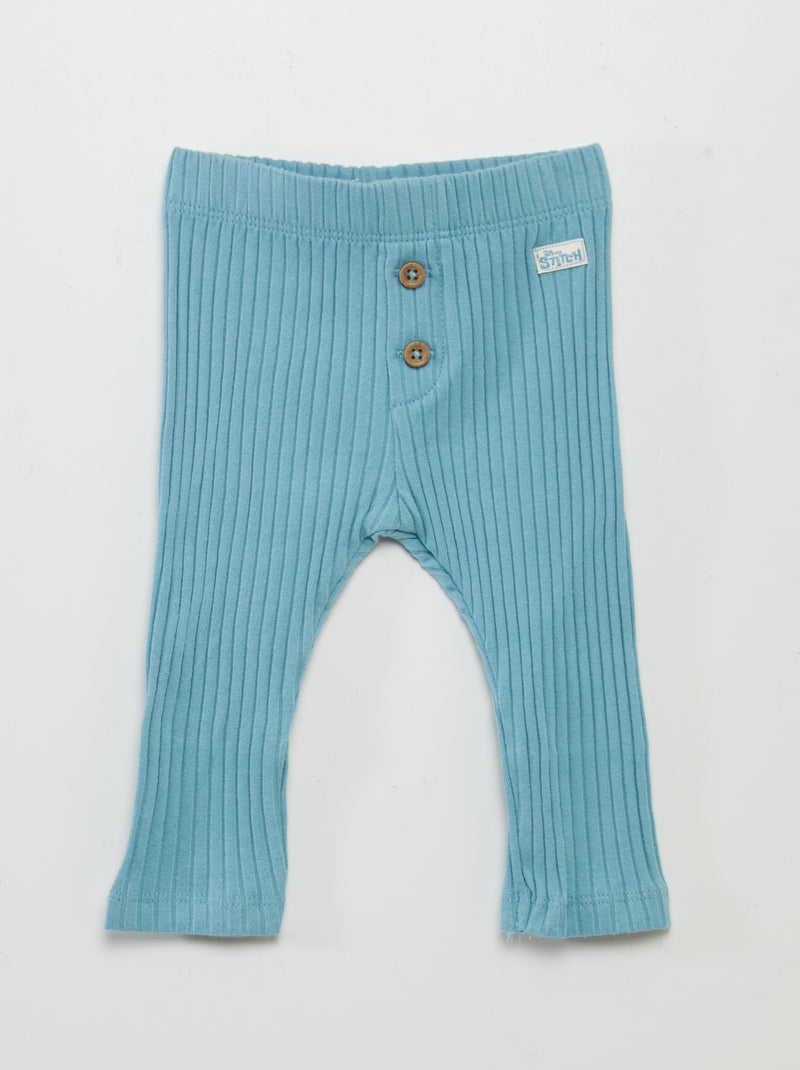 Ensemble sweat + legging 'Stitch' Blanc/bleu - Kiabi