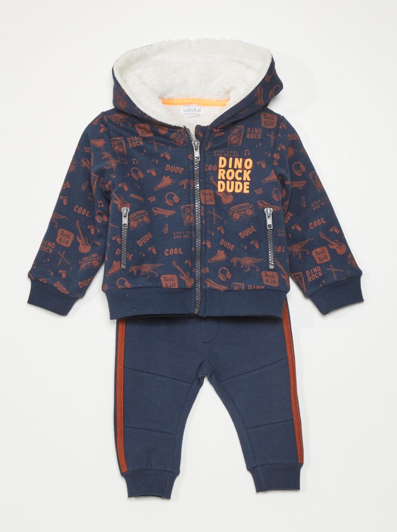 Ensemble sweat + pantalon - 2 pièces Bleu - Kiabi