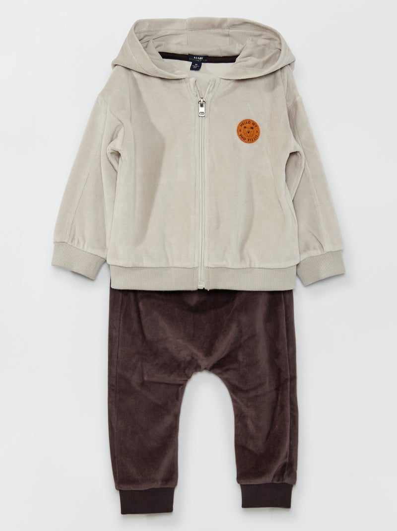 Ensemble sweat + pantalon - 2 pièces Gris - Kiabi