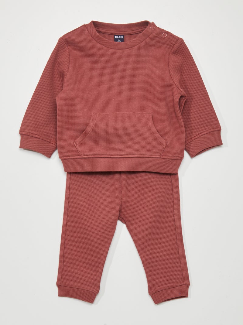 Ensemble sweat + pantalon - 2 pièces Rouge - Kiabi
