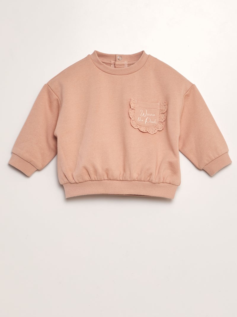 Ensemble sweat + pantalon + bavoir 'Winnie' - 3 pièces Rose - Kiabi