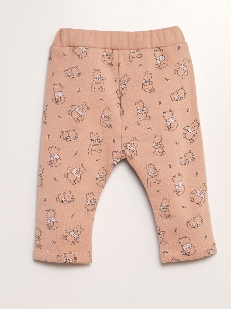 Ensemble sweat + pantalon + bavoir 'Winnie' - 3 pièces Rose - Kiabi