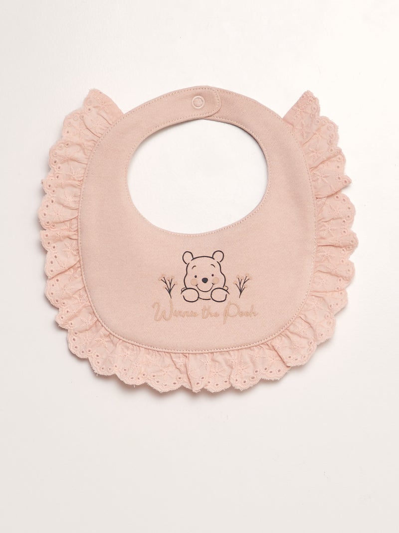 Ensemble sweat + pantalon + bavoir 'Winnie' - 3 pièces Rose - Kiabi