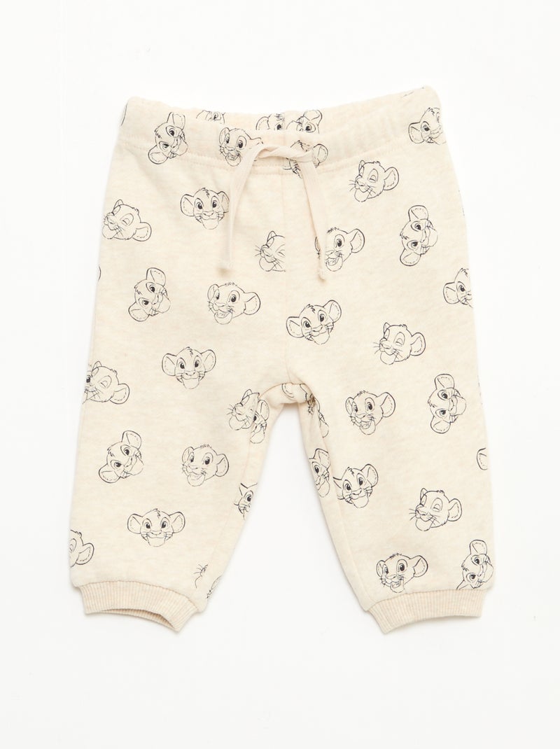 Ensemble sweat + pantalon 'Disney' 'Simba' en coton Blanc - Kiabi