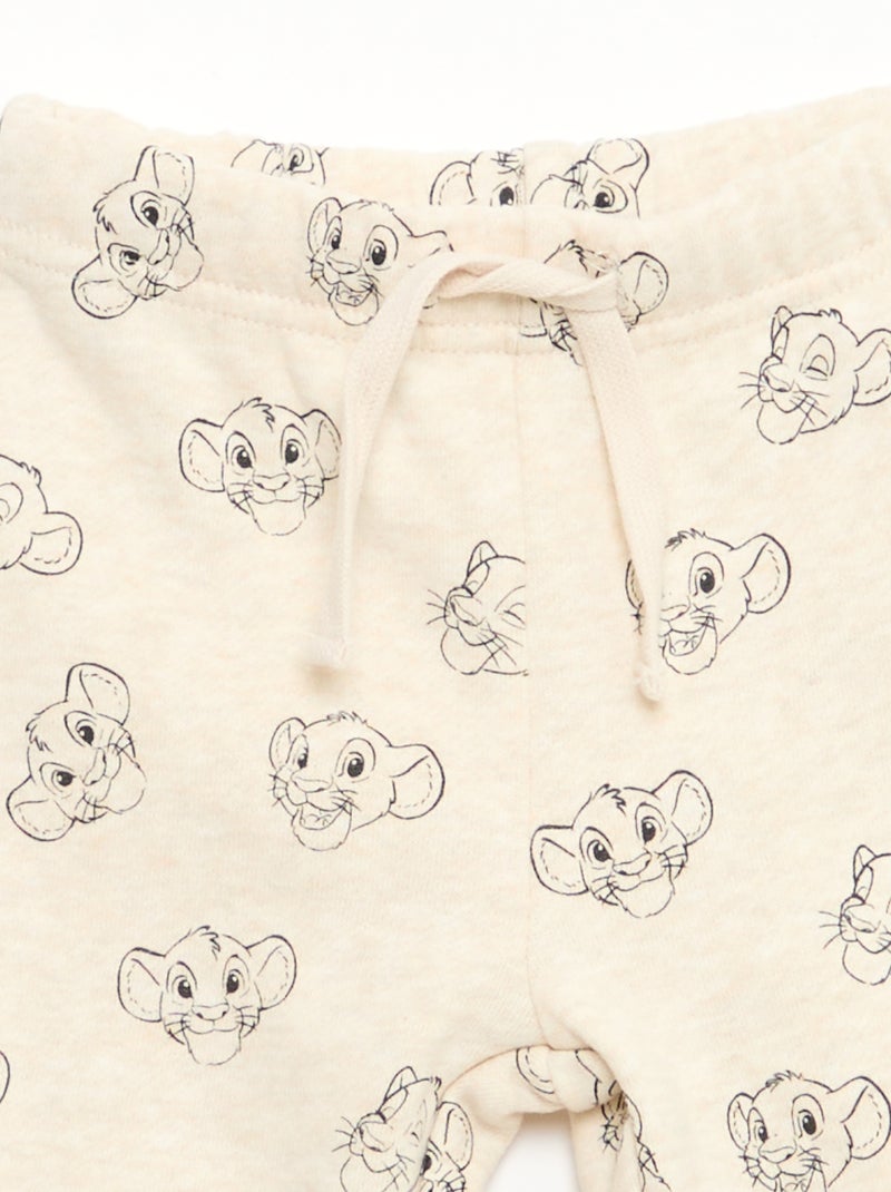 Ensemble sweat + pantalon 'Disney' 'Simba' en coton Blanc - Kiabi