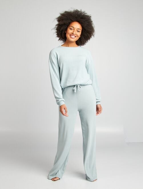 Ensemble sweat + pantalon en maille douce - Kiabi