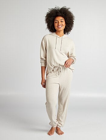 Ensemble sweat + pantalon en maille doudou