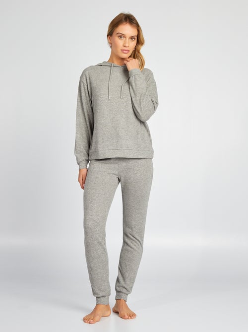 Ensemble sweat + pantalon en maille doudou - Kiabi