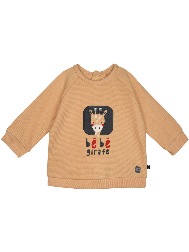 Ensemble sweat pantalon en maille Ridjy Beige - Kiabi