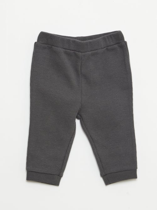 Ensemble sweat + pantalon en matière nid d'abeilles - 2 pièces - Kiabi