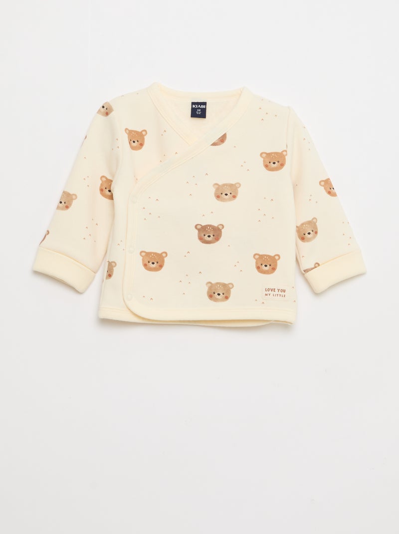 Ensemble sweat + pantalon en molleton - 2 pièces Blanc - Kiabi