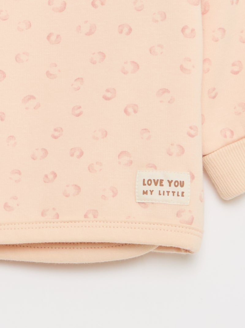 Ensemble sweat + pantalon en molleton - 2 pièces Rose - Kiabi