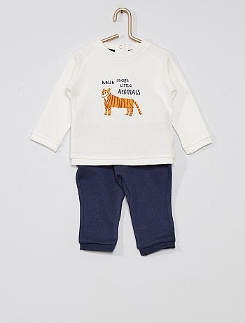 Ensemble sweat + pantalon en molleton