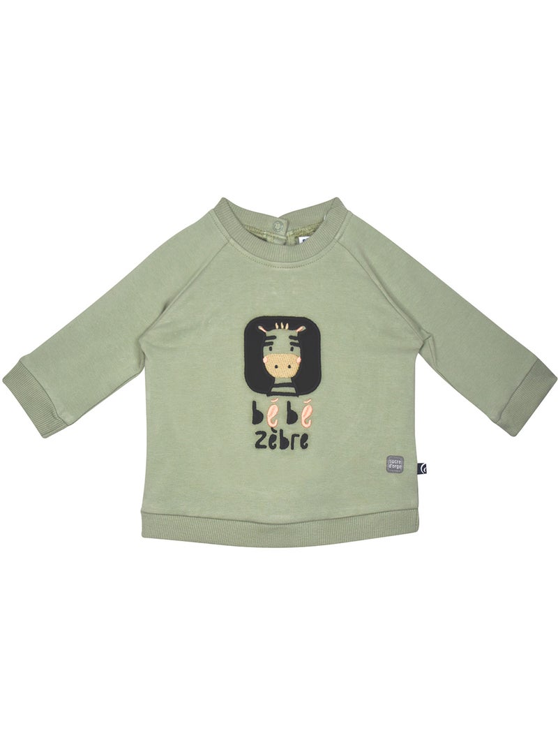 Ensemble sweat pantalon en molleton Ritch Vert - Kiabi