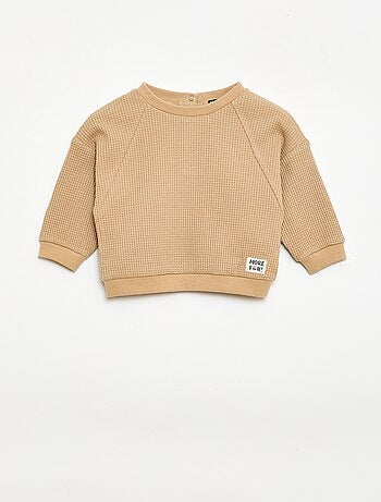 Ensemble sweat + pantalon en nid d'abeilles - 2 pièces