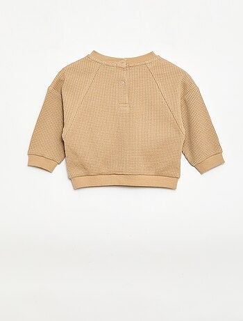 Ensemble sweat + pantalon en nid d'abeilles - 2 pièces