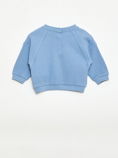 Ensemble sweat + pantalon en nid d'abeilles - 2 pièces - Kiabi Ensemble sweat + pantalon en nid d'abeilles - 2 pièces - Kiabi