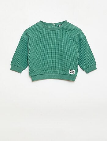 Ensemble sweat + pantalon en nid d'abeilles - 2 pièces