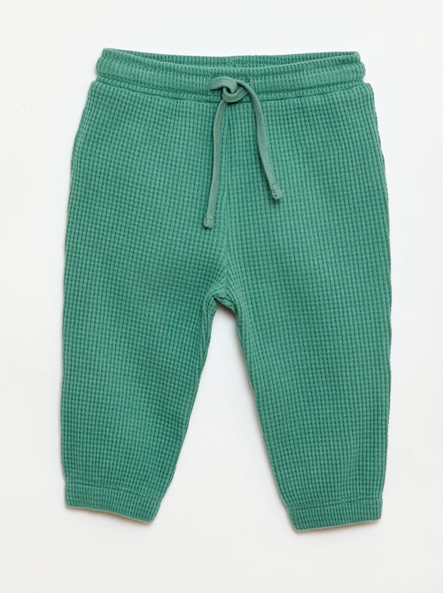 Ensemble sweat + pantalon en nid d'abeilles - 2 pièces - Kiabi
