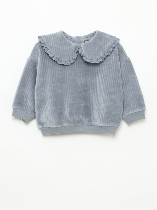 Ensemble sweat + pantalon en velours côtelé - Kiabi