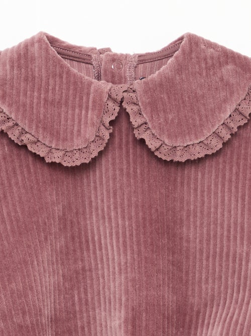 Ensemble sweat + pantalon en velours côtelé - Kiabi