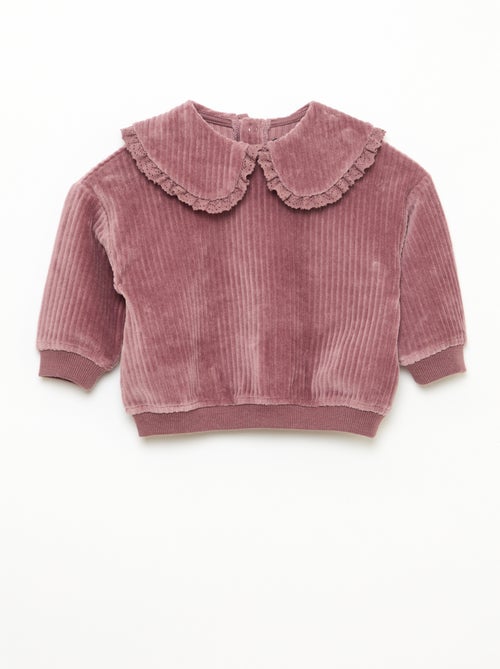 Ensemble sweat + pantalon en velours côtelé - Kiabi