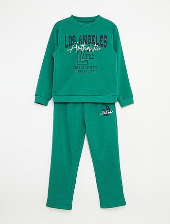 Ensemble sweat + pantalon esprit campus - 2 pièces