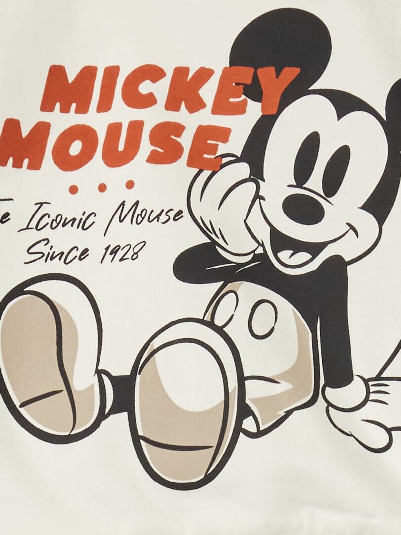 Ensemble sweat + pantalon 'Mickey Mouse' Blanc/marron - Kiabi
