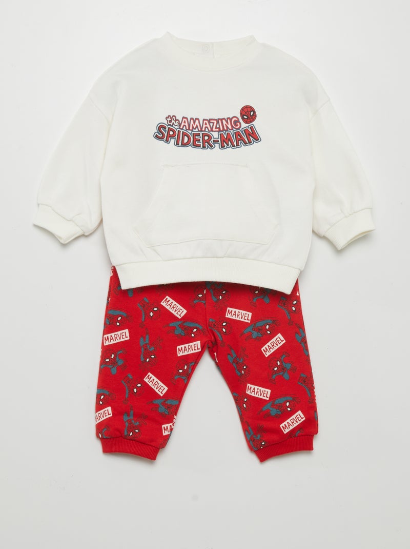 Ensemble sweat + pantalon 'Spiderman' - 2 pièces Rouge - Kiabi