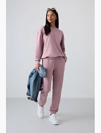 Ensemble sweat-shirt et pantalon oversize à col rond tommy