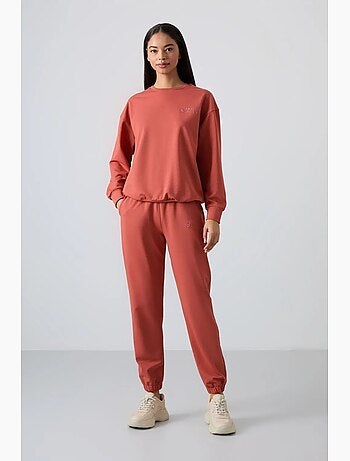 Ensemble sweat-shirt et pantalon oversize à col rond tommy