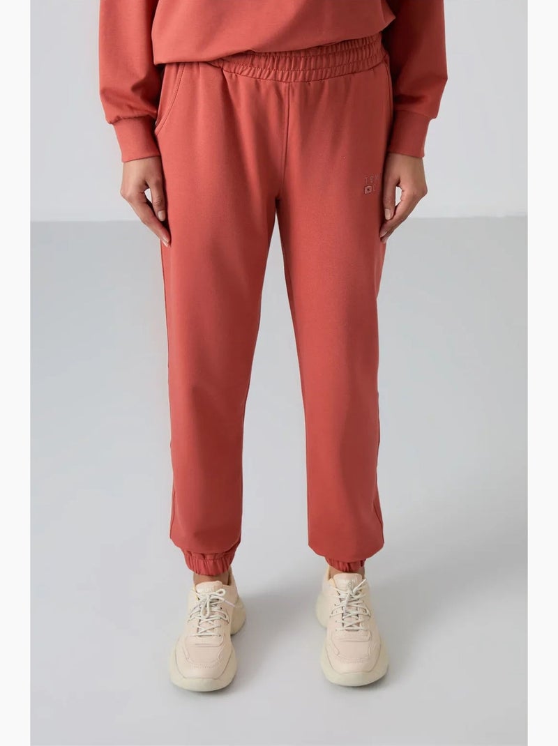 Ensemble sweat-shirt et pantalon oversize à col rond tommy Terracotta - Kiabi
