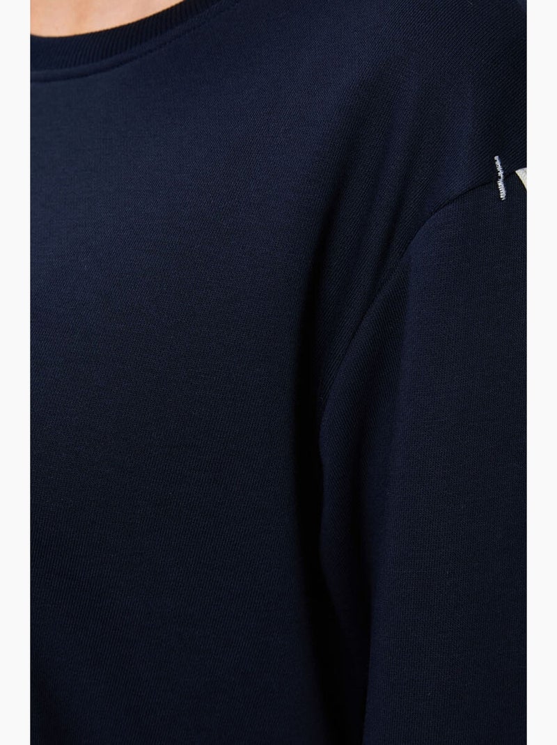 Ensemble sweat-shirt et pantalon oversize en coton mélangé tommy Bleu marine - Kiabi