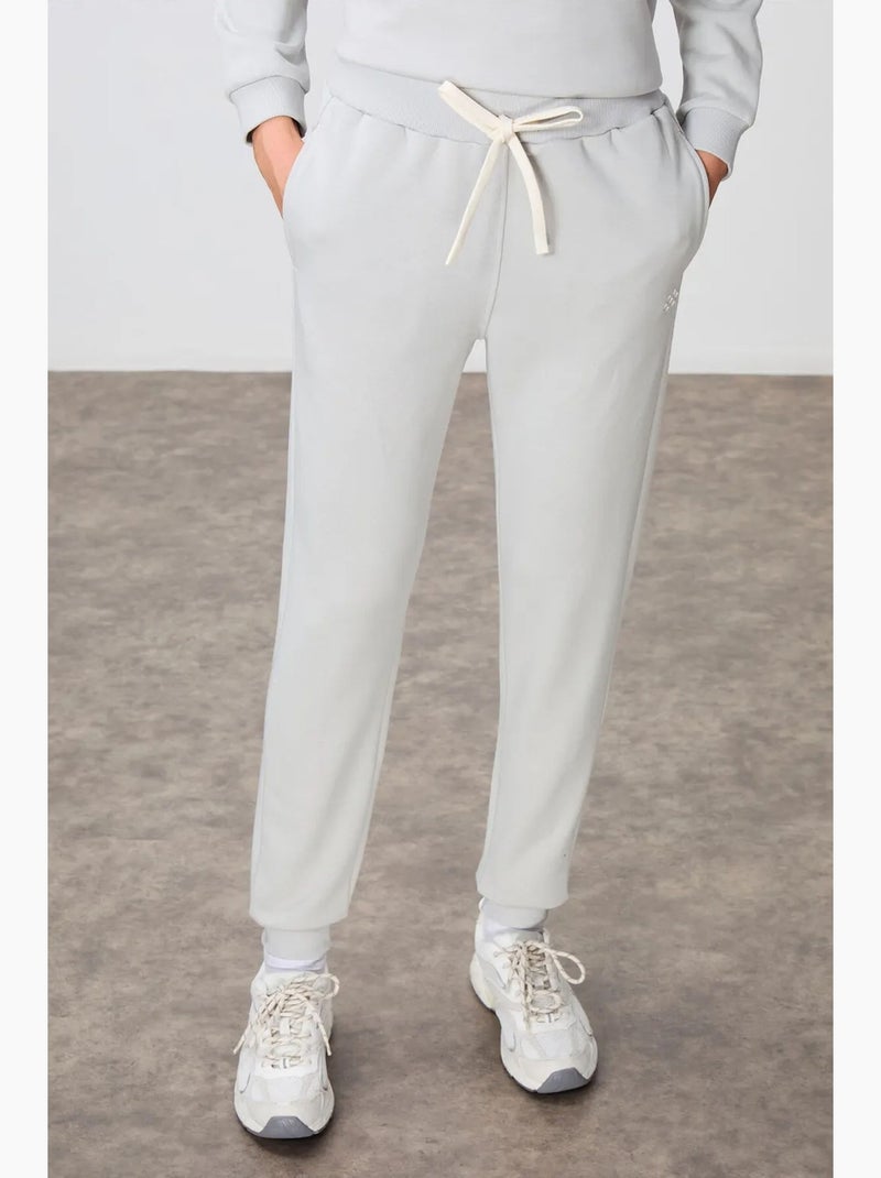 Ensemble sweat-shirt et pantalon oversize en coton mélangé tommy Gris clair - Kiabi