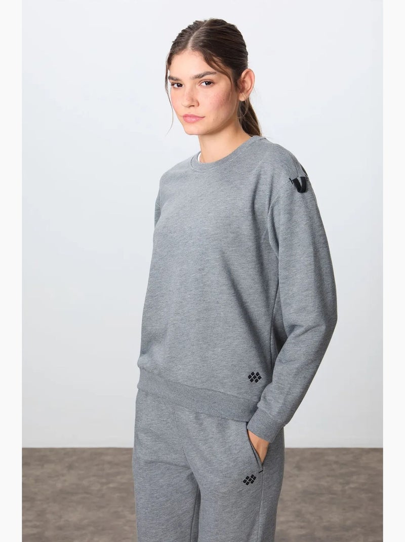 Ensemble sweat-shirt et pantalon oversize en coton mélangé tommy Gris - Kiabi