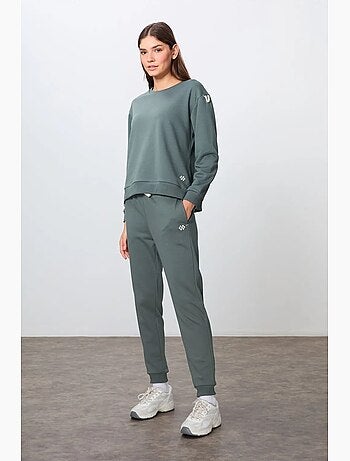 Ensemble sweat-shirt et pantalon oversize en coton mélangé tommy