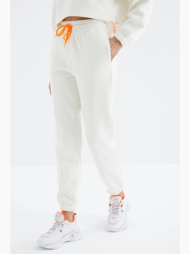 Ensemble sweat-shirt et pantalon oversize en molleton tommy Blanc cassé - Kiabi