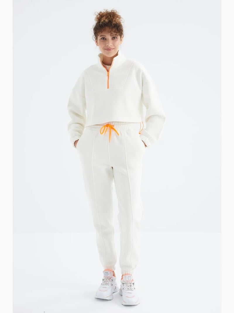 Ensemble sweat-shirt et pantalon oversize en molleton tommy Blanc cassé - Kiabi