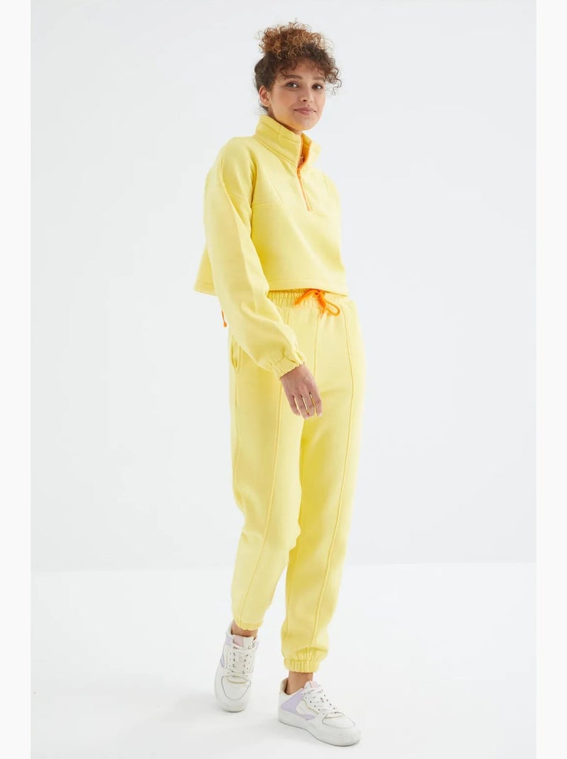 Ensemble sweat-shirt et pantalon oversize en molleton tommy Jaune - Kiabi
