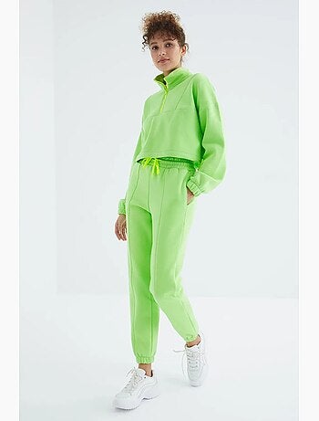 Ensemble sweat-shirt et pantalon oversize en molleton tommy