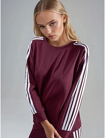 Ensemble sweat-shirt rayé à col rond et pantalon droit hiccup