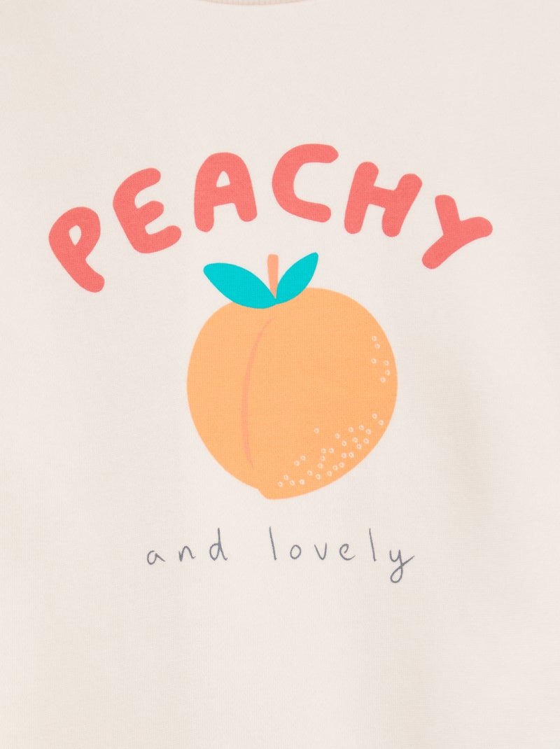 Ensemble sweat + short cycliste imprimé Rose - Kiabi