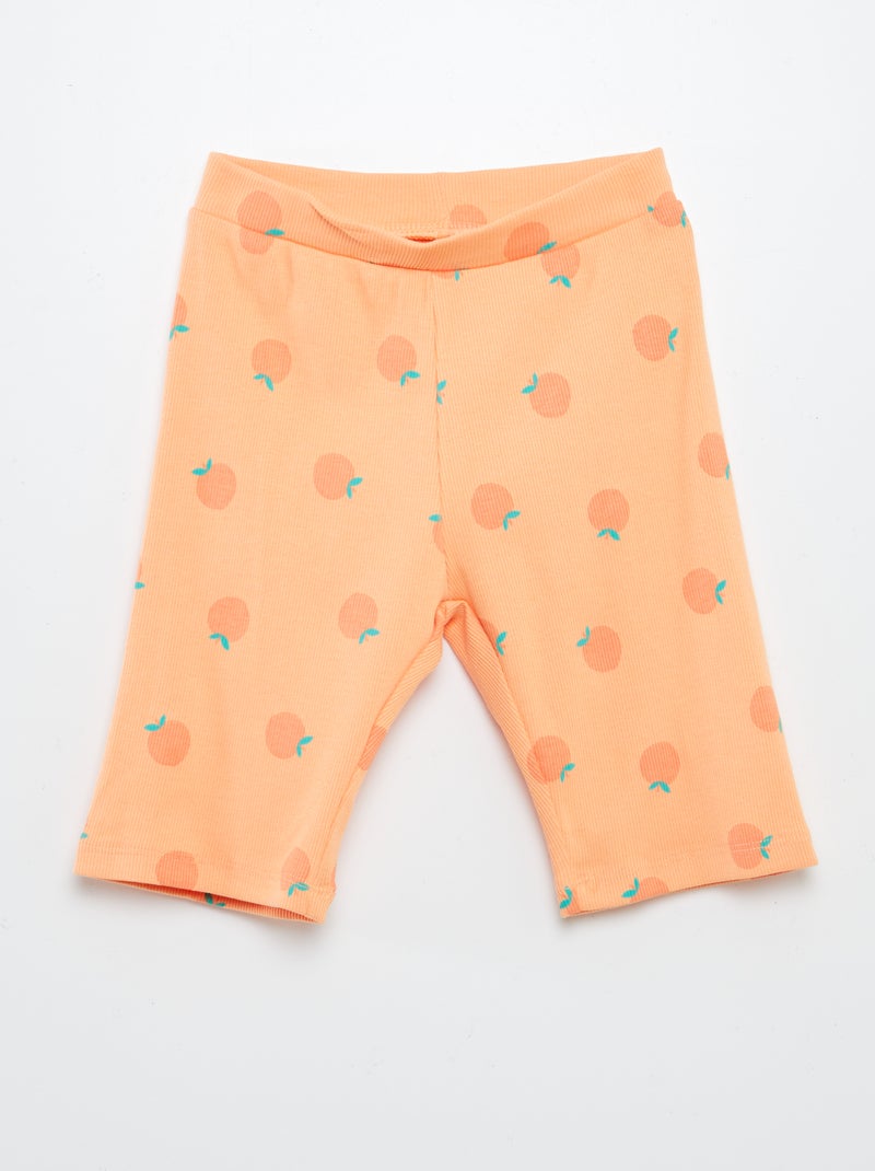 Ensemble sweat + short cycliste imprimé Rose - Kiabi